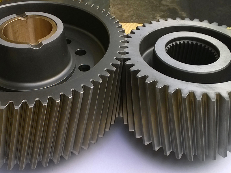 Large helical gear manufacturing
