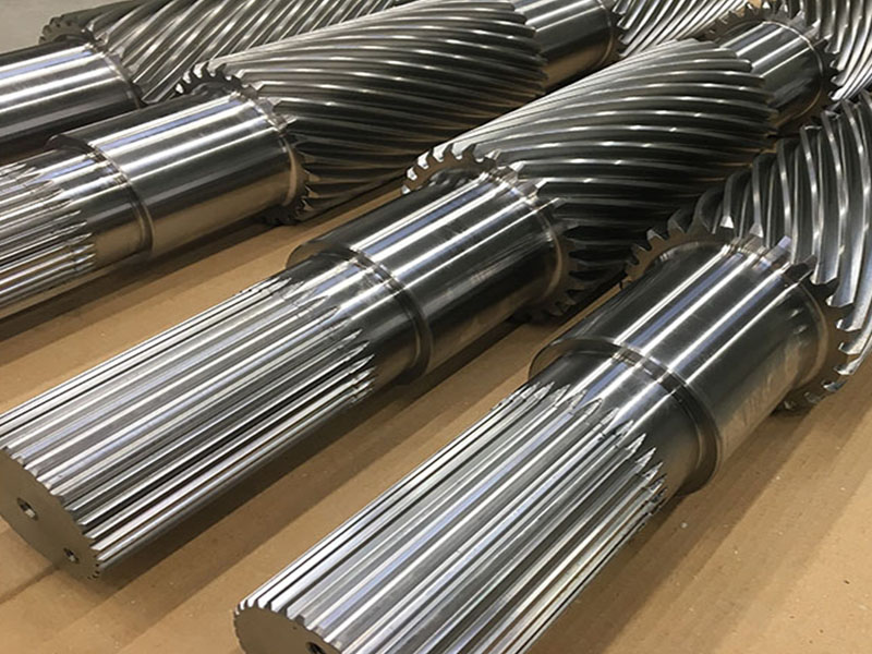 Gear shafts and splines for agricultural machinery